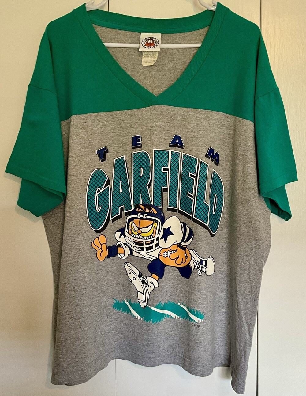 Vintage 1978 Dallas Cowboys Team Garfield Football T-Shirt Size Large Adult Rare
